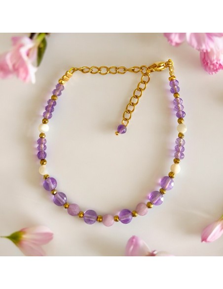 Bracelet Malachite, Améthyste