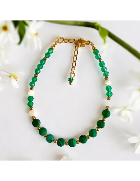Bracelet Malachite, Améthyste