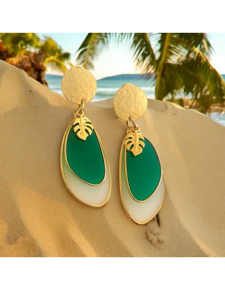 Boucles d'oreilles à clips Amaretto