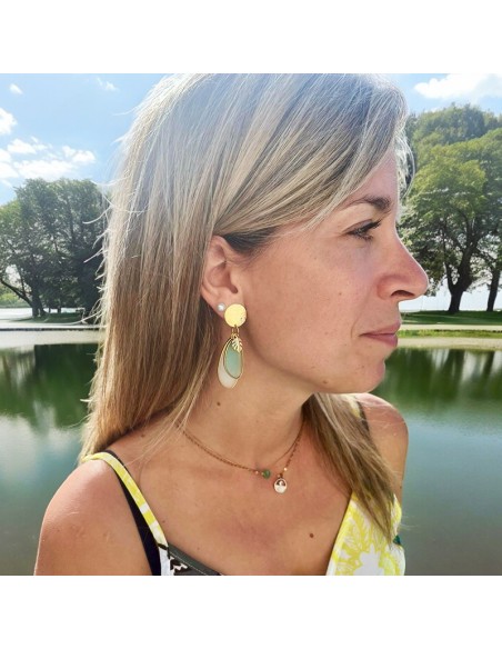 Boucles d'oreilles à clips Amaretto