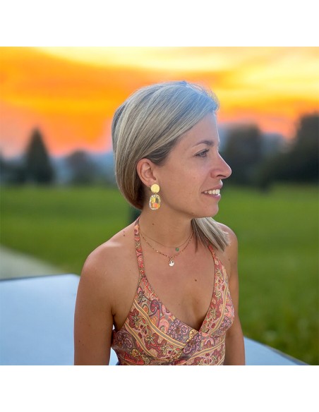 Boucles d'oreilles à clips cristal Gelato