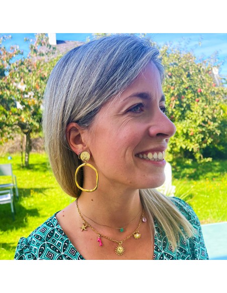 Boucles d'oreilles clips créoles  outdoor