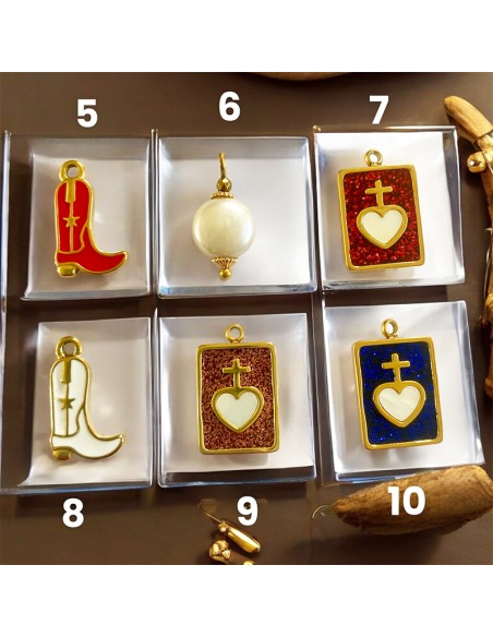 Collier 5 Charm's acier inoxydable