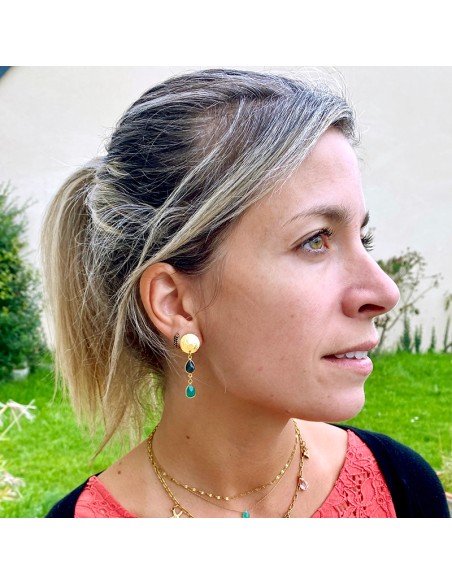 Boucles d'oreilles clips Napoli plaqué or