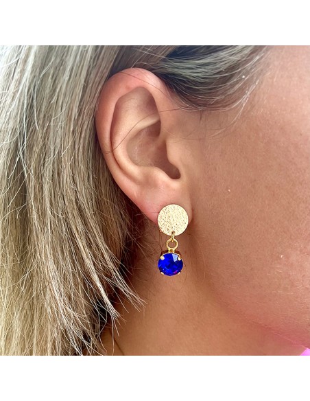 Boucles d'oreille clips cristal Capucine