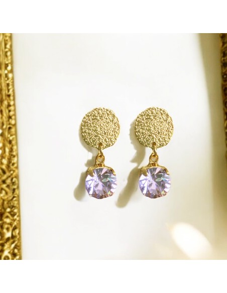 Boucles d'oreille clips cristal Capucine