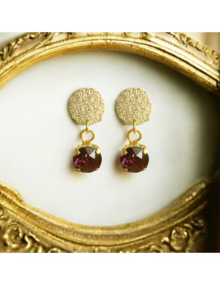 Boucles d'oreille clips Cristal Capucine