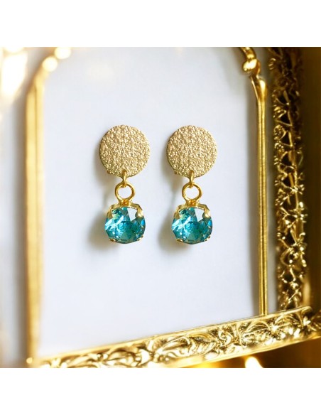 Boucles d'oreille clips Cristal Capucine