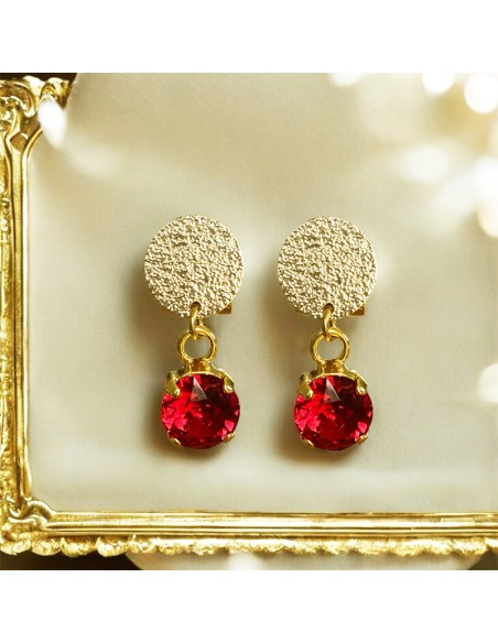 Boucles d'oreille clips Cristal Capucine