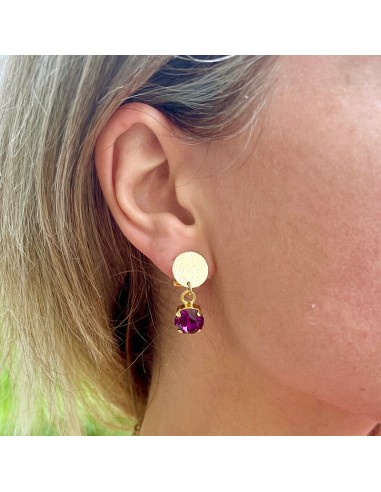 Boucles d'oreille clips Cristal Capucine