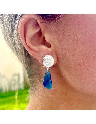 Boucles d'oreillles clips Aquamarina Argent 925 2