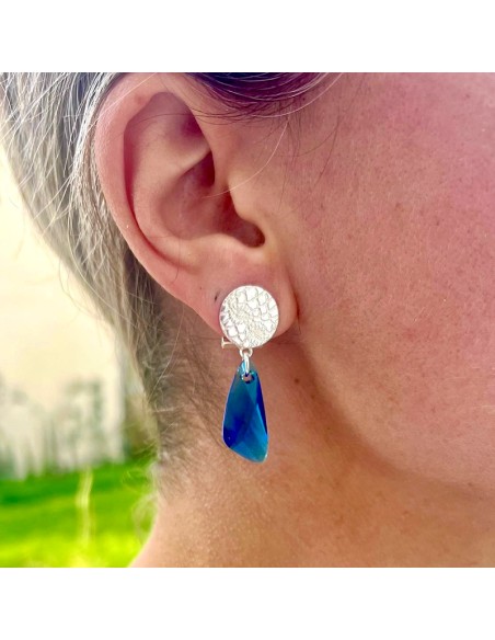 Boucles d'oreillles clips Aquamarina Argent 925