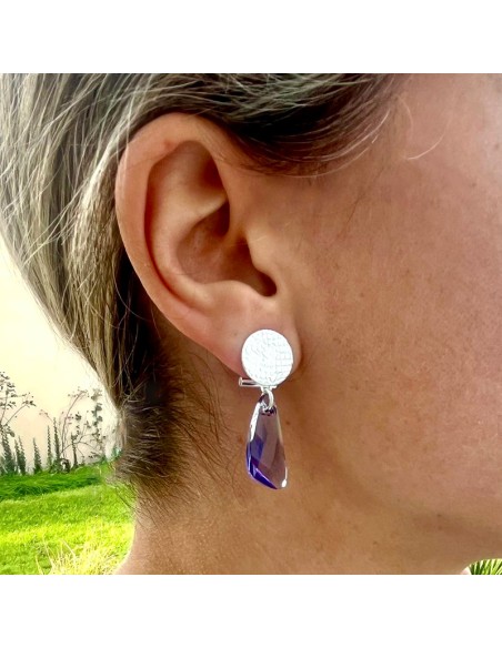 Boucles d'oreillles clips Aquamarina Argent 925