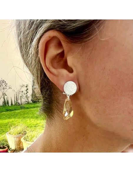 Boucles d'oreillles clips Aquamarina Argent 925