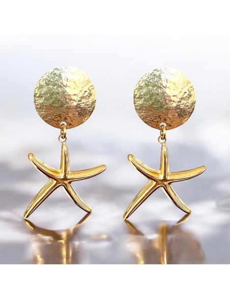 Boucles d'oreilles clips Fleurs, Soleils et Etoiles de mer