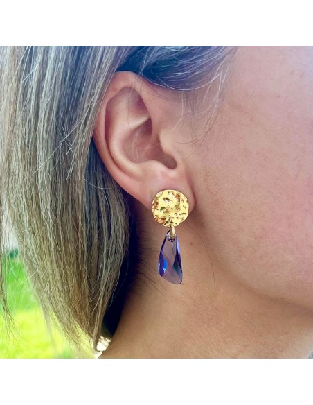 Boucles d'oreilles clips Aquamarina