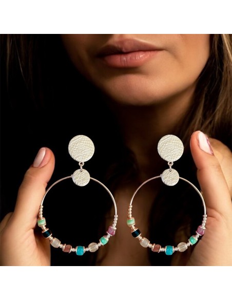 Boucles d'Oreilles Clips Argent 925 Créoles Gasby