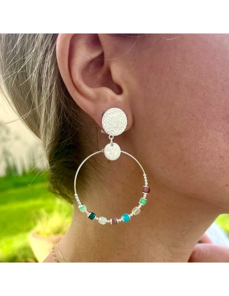 Boucles d'Oreilles Clips Argent 925 Créoles Gasby