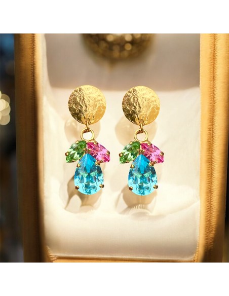 Boucles d'oreilles clips Cristal Fruits