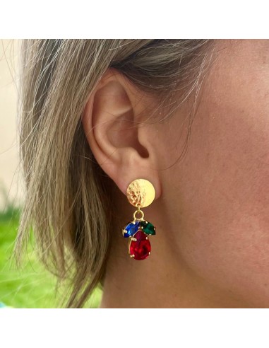 Boucles d'oreilles clips Cristal Fleur