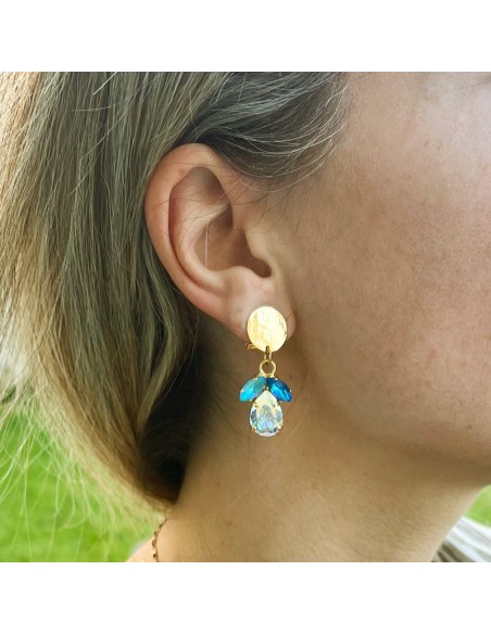 Boucles d'oreilles clips Cristal Fruits