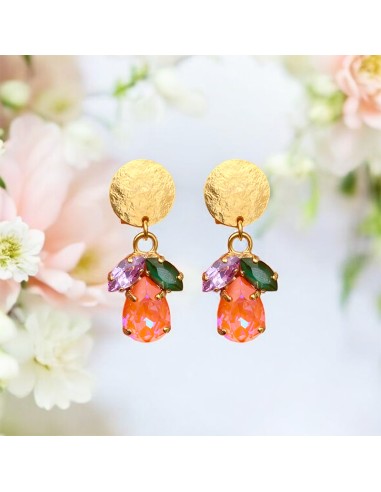 Boucles d'oreilles clips Cristal Fleur