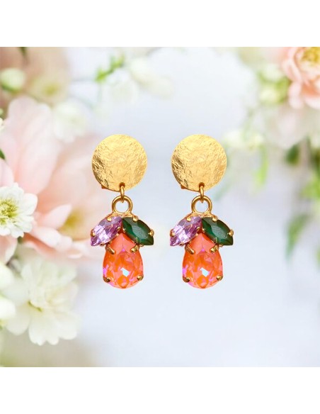 Boucles d'oreilles clips Cristal Fruits