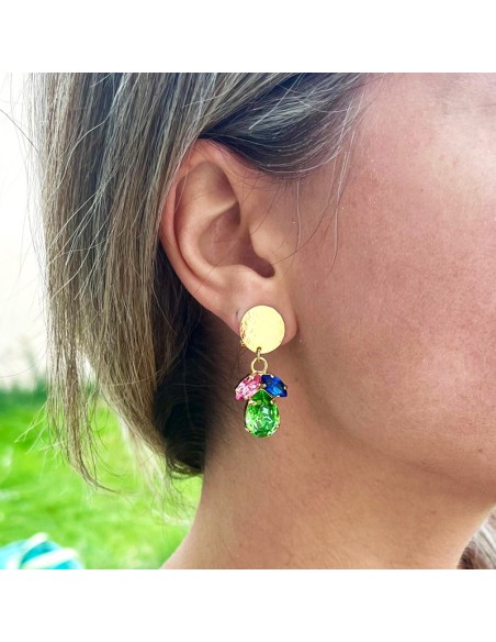 Boucles d'oreilles clips Cristal Fruits