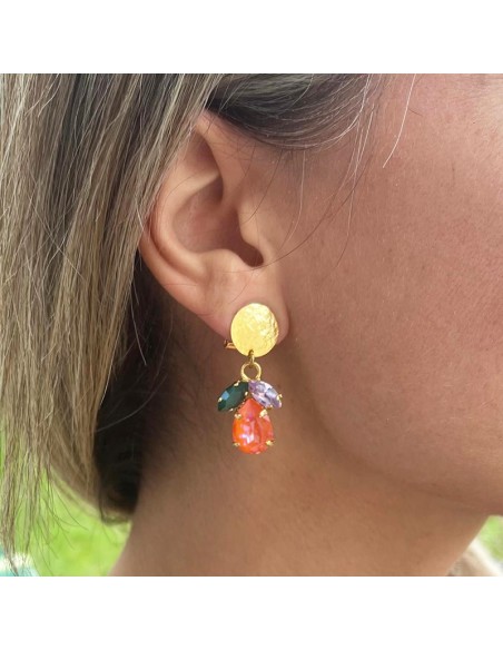 Boucles d'oreilles clips Cristal Fruits