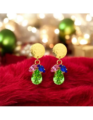 Boucles d'oreilles clips Cristal Fleur