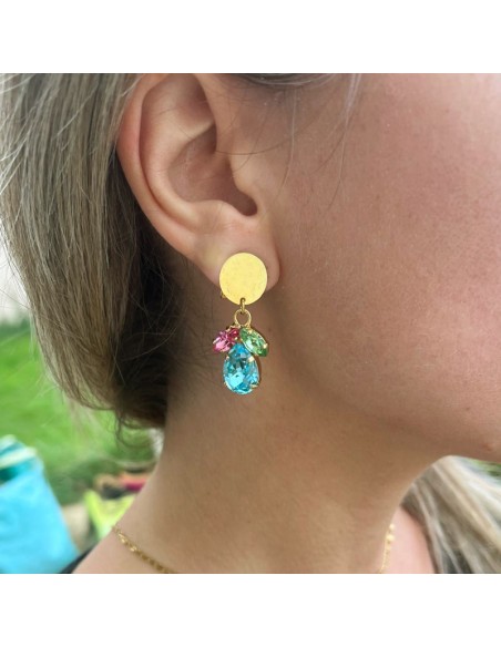 Boucles d'oreilles clips Cristal Fruits