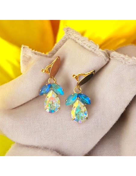 Boucles d'oreilles clips Cristal Fruits
