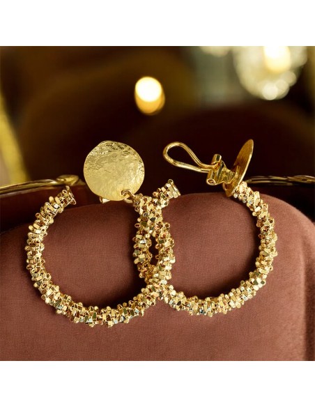 Boucles d'oreilles clips créoles Clara