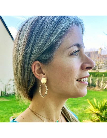 Boucles d'oreilles clips créoles Clara