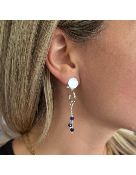 Boucles d'oreilles clips Manoir argent 925