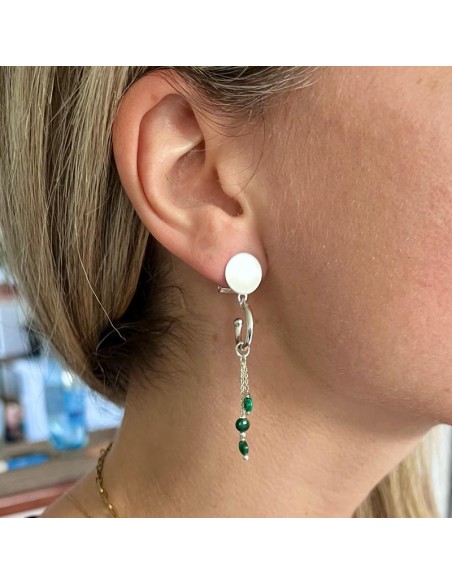 Boucles d'oreilles clips Manoir argent 925