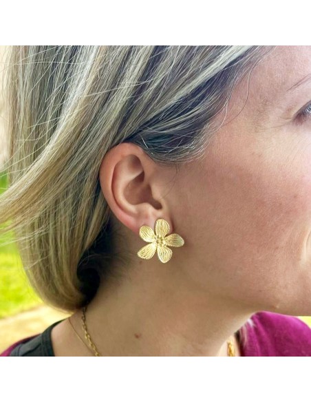 Boucles d'oreilles clips Flowers
