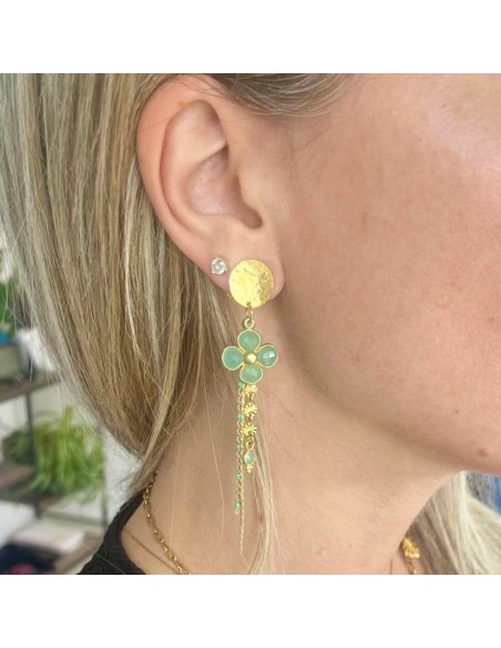 Boucles d'oreilles clips pendantes Juliette