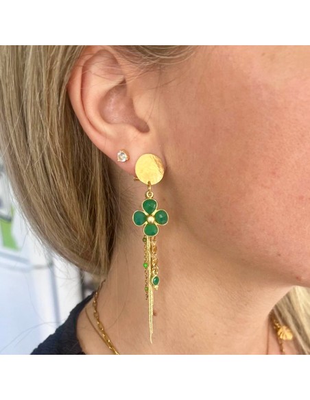 Boucles d'oreilles clips pendantes Juliette