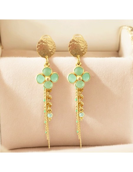 Boucles d'oreilles clips pendantes Juliette