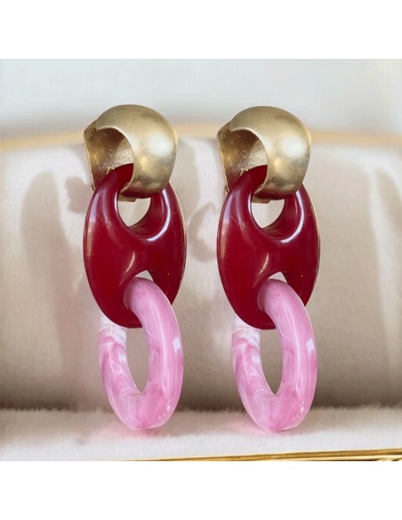Boucles d'oreilles clips Acétate