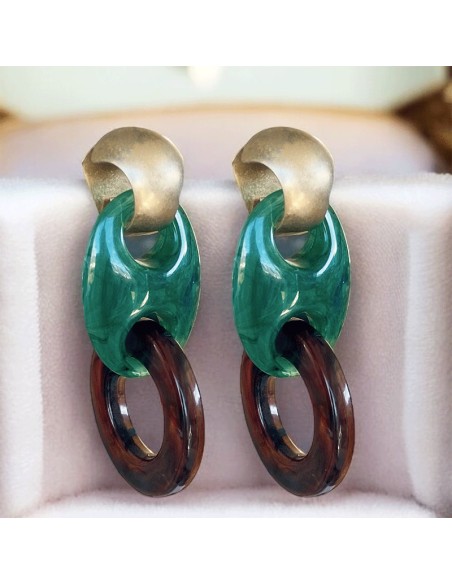 Boucles d'oreilles clips Acétate