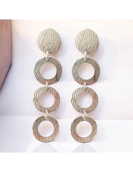 Boucle d'oreille clip  Cascade argent925