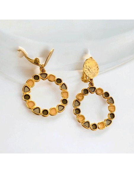 Boucle d'oreille clip anneau