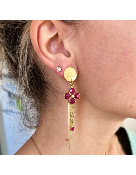 Boucles d'oreilles clips pendantes Juliette