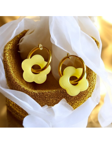 Boucles d'oreilles clips Fleurs