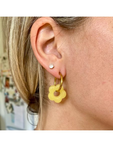 Boucles d'oreilles clips Fleurs