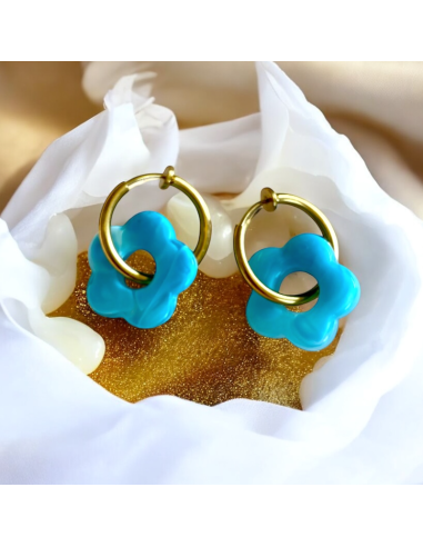 Boucles d'oreilles clips Fleurs