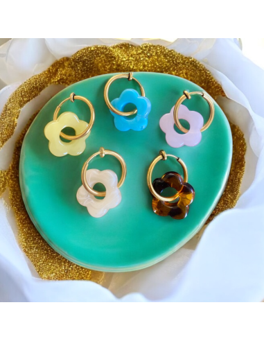 Boucles d'oreilles clips Fleurs 2