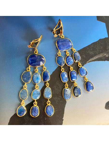 Boucles d'oreilles clips Blue Spirit